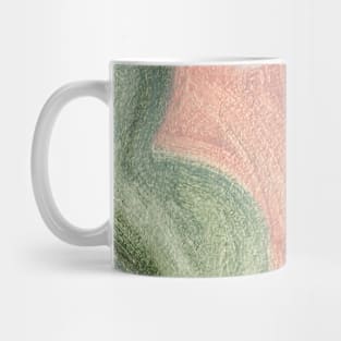 Green Pink Lavender Abstract Art Mug